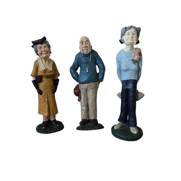 Hartford Crunkleton Set of 3 Senior Citizen Figurines - Picture 1 of 6